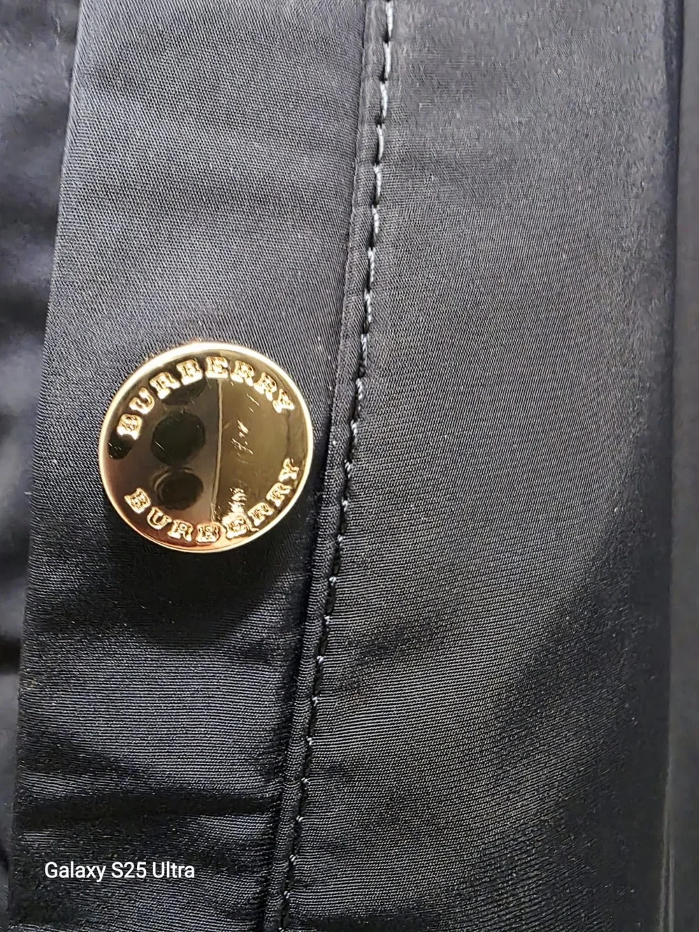 Burberry Navy Lightweight Zip-Up Jacket with Check Lining
